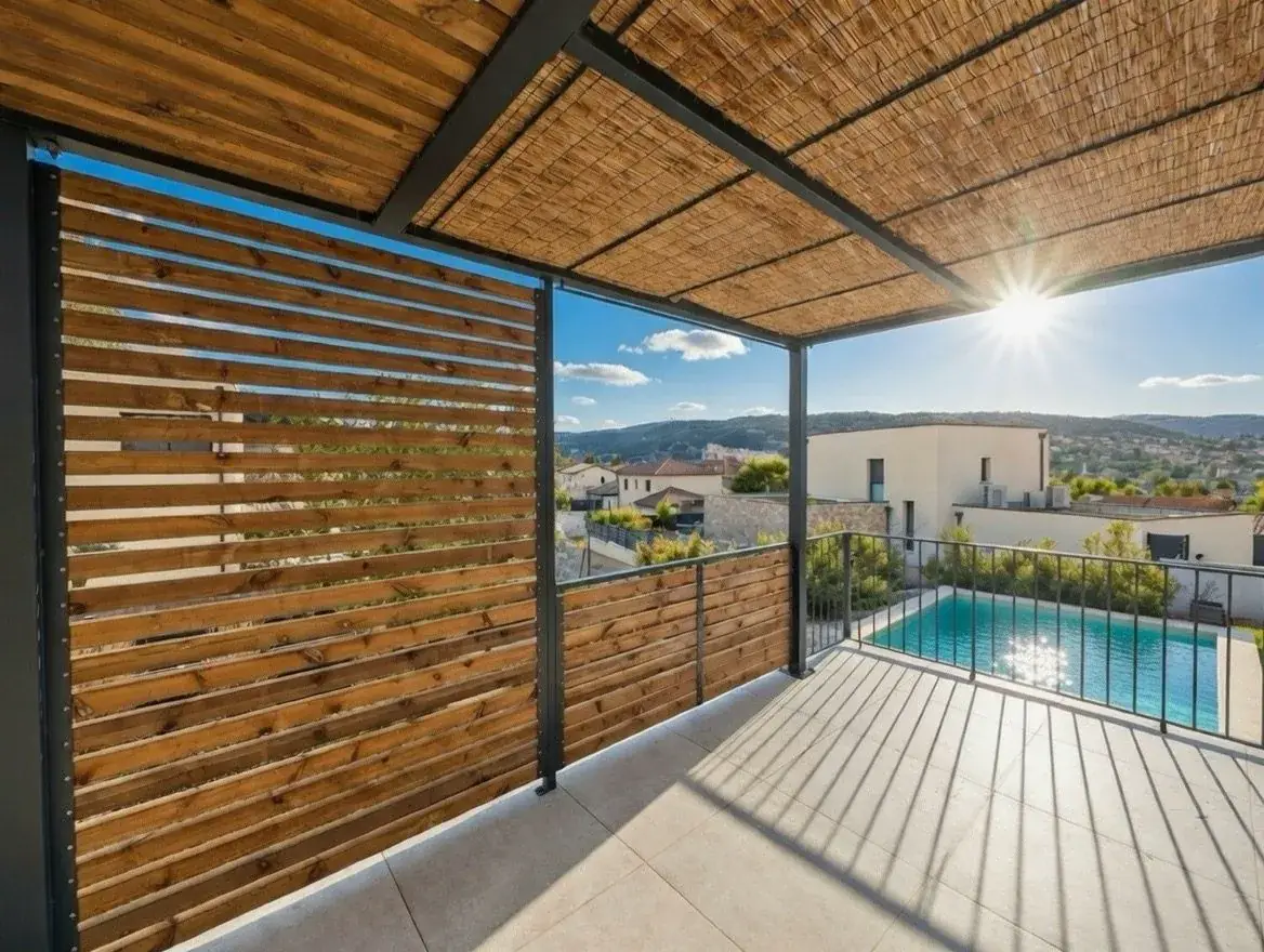 Lames bois pergola