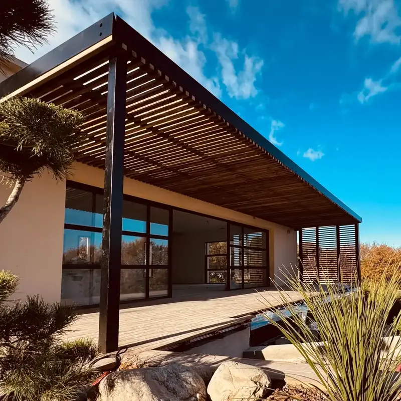 Pergola bimatériaux acier bois K[a]²Design